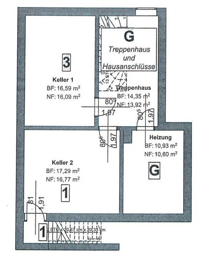 Grundriss Keller