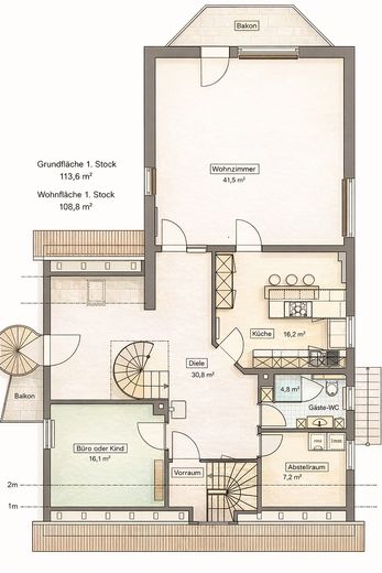 Grundriß Obergeschoß