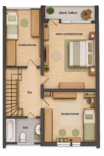 Doppelhaushälfte in Höhr-Grenzhausen - mit großer überdachter Terrasse, Garten und Garage – Obergeschoss