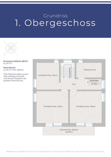 Ek yapılaşma imkânına sahip geniş arsada villa tarzı müstakil ev – Grundriss Obergeschoss