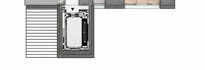 Abitare con ASCENSORE Appartamento ristrutturato di 2 locali con ampio balcone/doccia moderna/cucina integrata/accesso senza barriere – Grundriss