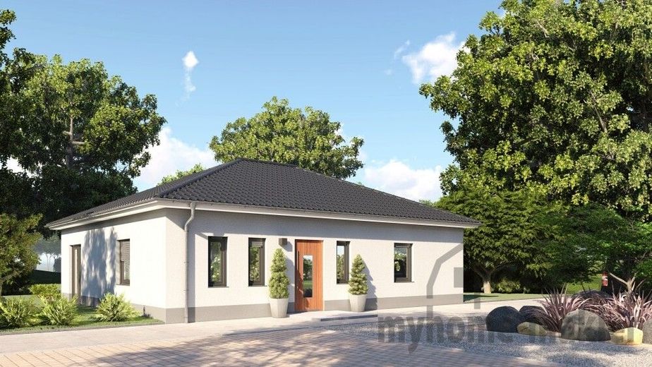 AKTIONSHAUS inklusive Küche: Barrierefreier Massivhaus-Bungalow-schlüsselfertig und zum Festpreis! – Hausansicht 98