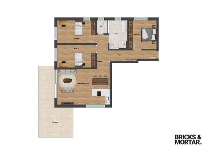 4 Zimmer Wohnung im Erdgeschoss Neubau an der Kahnfahrt – Foto 1