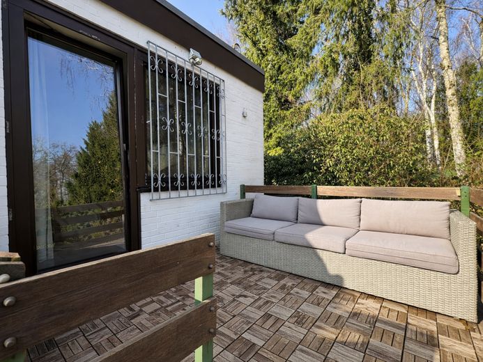 Modernes Bungalow mit ca. 200 m² Wohn- und Nutzfläche, Vollkeller und großem Grundstück in Glinde – Terrasse Schlafzimmer