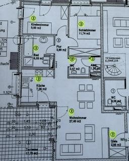 Стильная меблированная 3-комнатная квартира с террасой, садом и подземным гаражом на Терезиенхёэ – Grundriss