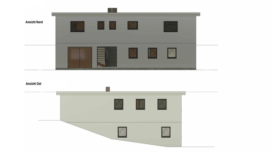 Freistehendes Wohnhaus mit großzügigem Grundstück - provisionsfrei direkt vom Eigentümer – Ansichten Nord und Ost