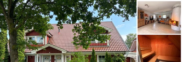 Senza provvigione: porzione di bifamiliare in stile casa svedese con sauna, ampio giardino e vista sui campi – Titelbild