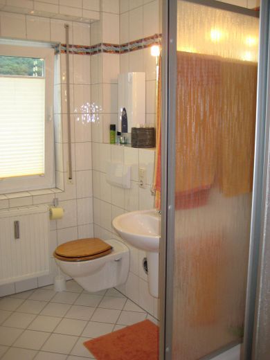 Helle 2 ZKB Wohnung, Balkon, Badezimmer mit Fenster, Einbauküche VB, Keller, Stellplatz – Badezimmer