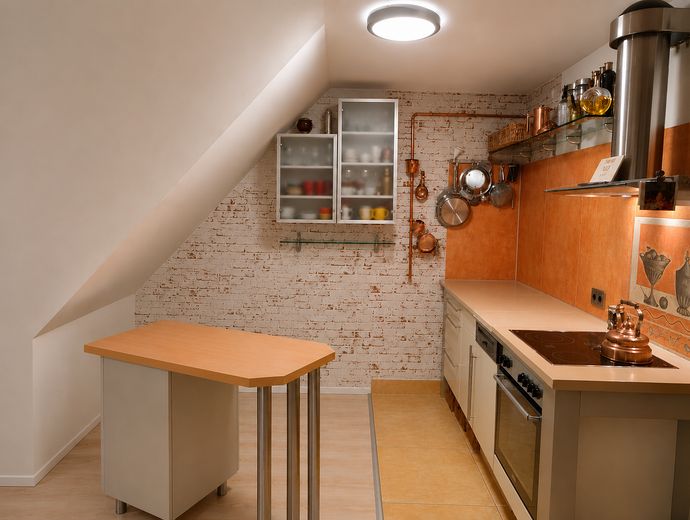 Charmante 3-Zi.- Maisonettewhg, TG-Stellplatz und Balkon in grüner Lage von Hamburg Meiendorg – Küchenbereich 
