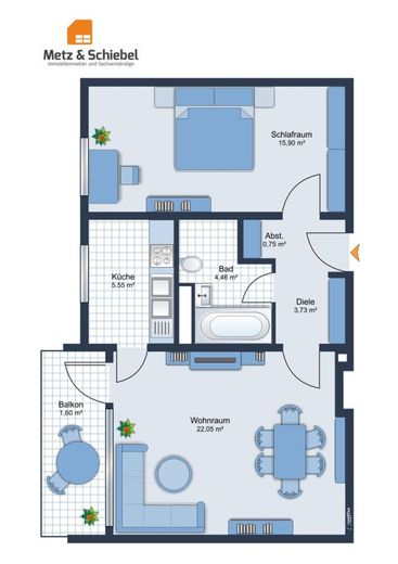 Taunusstein Hahn: Perfekte Kapitalanlage sowohl für Investmentanfänger als auch Immobilien-Profis! – Grundriss