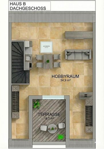 Dachgeschoss Hobbyraum