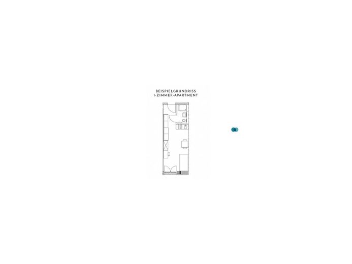 Appartamento monolocale arredato a Colonia – Beispiel Grundriss