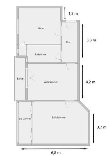 Vivienda de 2,5 habitaciones con balcón, jardín de invierno y jardín comunitario - Osnabrück-Wüste – Foto 17