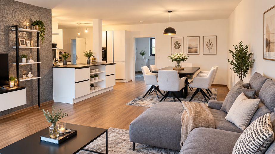 3,5 Zimmer 1.OG - Erstbezug - Einbauküche – Musterfoto Wohnbereich