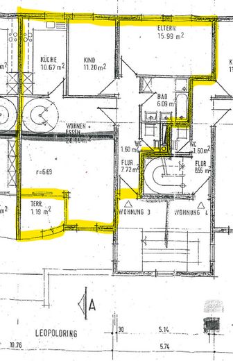 Helle 4,5 Zimmer Maisonette-Wohnung zu vermieten – Whg 3 OG