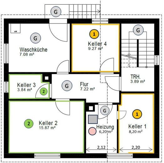 Großzügige 5,5-Zimmer-Maisonette mit Hauscharakter und viel Platz für die Familie – Keller