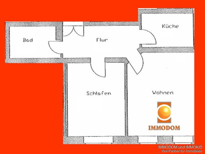 2-Zimmer-Wohnung mit EINBAUKÜCHE (Aufpreis) zu vermieten! – Grundriss