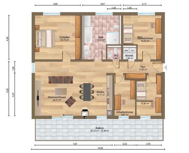 Grundriss (ohne Abstellkammer)
