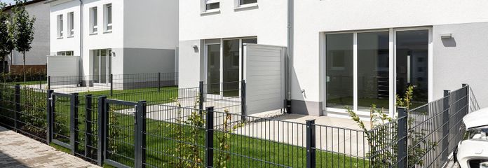 Gartenseite Doppelhaus