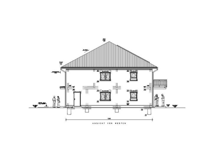 Neubauprojekt – 8 Mietwohnungen (2- und 3- Zimmerwohnungen), neu und modern – Ansicht Westen