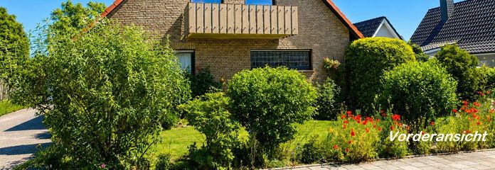 Sans commission – sans agent immobilier | Un espace modulable avec jardin idyllique à 5 km de la mer – Vorderansicht