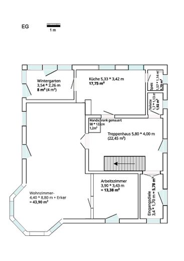 Bauplan Erdgeschoß