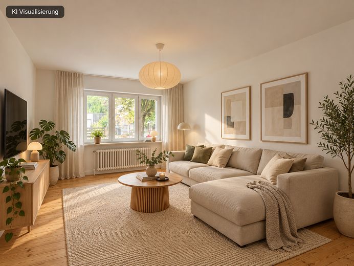 Zonder makelaarscourtage | Volledig gerenoveerd oud appartement met 3 kamers in Schmargendorf – Wohnzimmer, möbliert