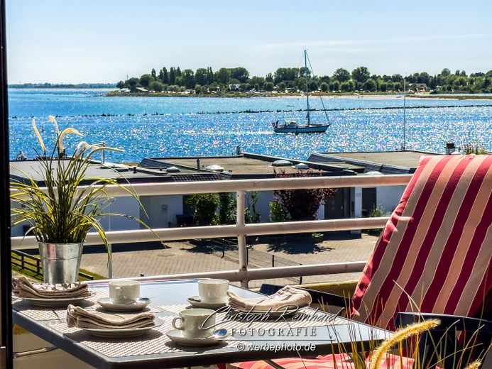Vista mozzafiato sul Mar Baltico: appartamento vacanze di 2 locali Südstrand Fehmarn – Süd-West-Balkon mit Meerblick