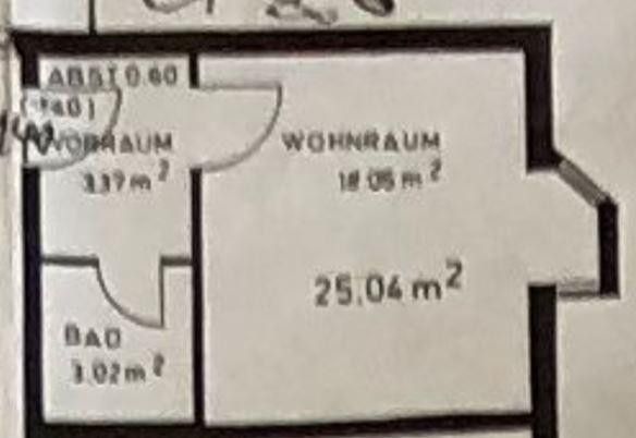 gut geschnittenes und zentrales Apartment zu vermieten – Grundriss