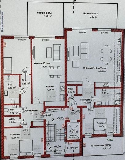 NEUBAU | Ob EG oder Penthouse | 3-Raum Wohnungen in gefragter Lage von Essen-Borbeck – Grundriss PH
