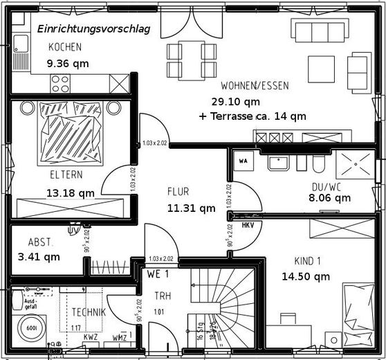 3 Zimmer mit Terrasse und Garten, Einfamilienhausalternative für eine kleine Familie/Paar – Foto 10