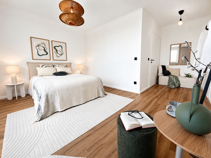*NEU & PROVISIONSFREI* Top sanierte 3,5-Zimmer-Wohnung mit Balkon in Essen-Haarzopf – Schlafbereich