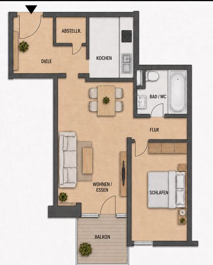 Schöne 2-Zimmer Wohnung in begehrter Lage von Fürth-Burgfarrnbach – फोटो 10