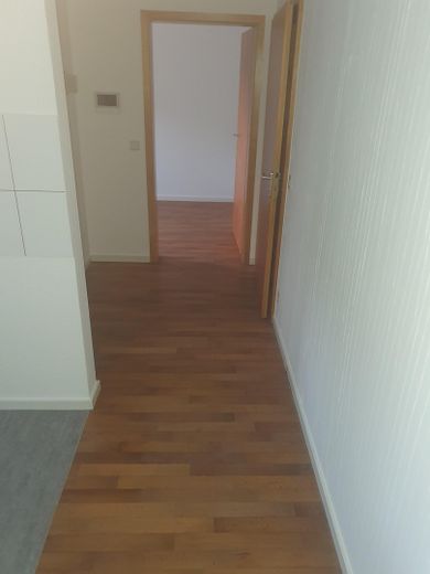 3 Zimmer Wohnung mit Terrasse. – Blick WZ Flur / Eingang