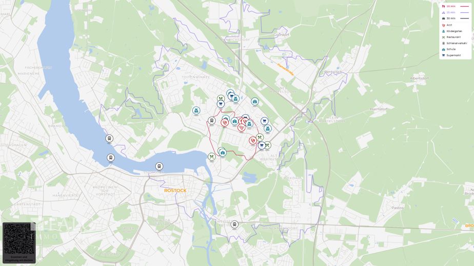moderne Doppelhaushälfte mit ausgebautem Nebengelass – Site plan