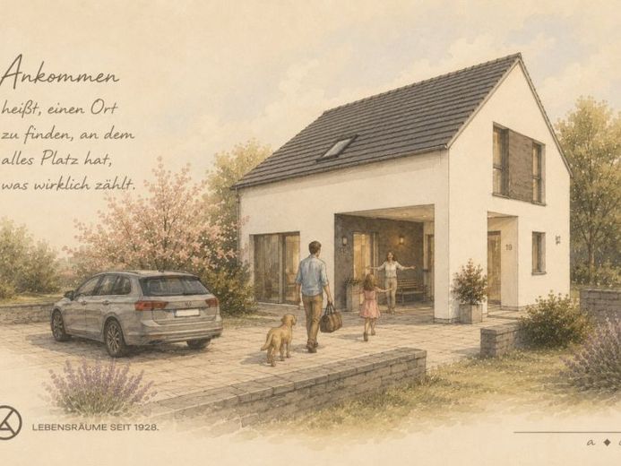 Im Carport bleibts trocken. Unten Familie, oben jedes Kind sein Zimmer. – Photo 1