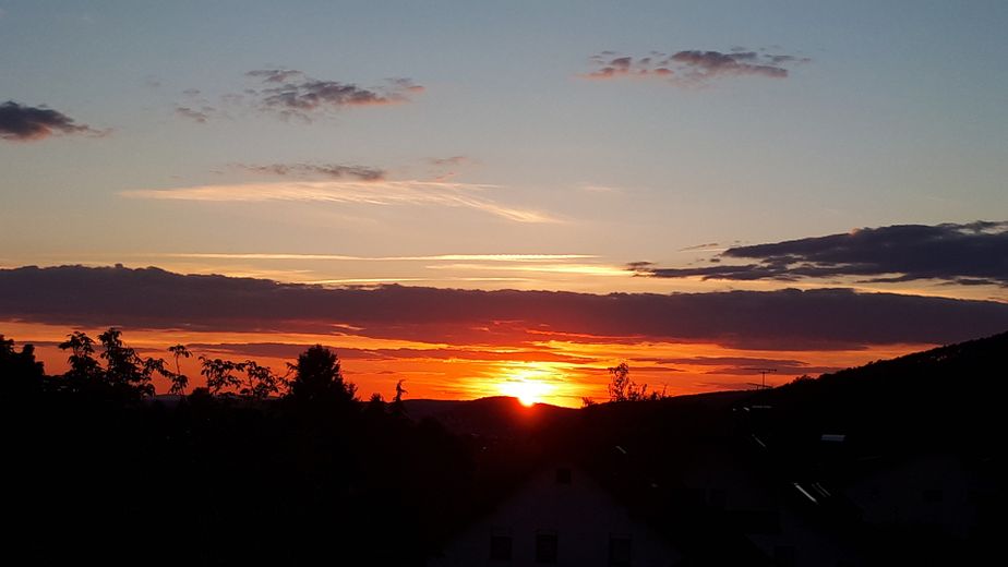 Sonnenuntergang vom Balkon aus