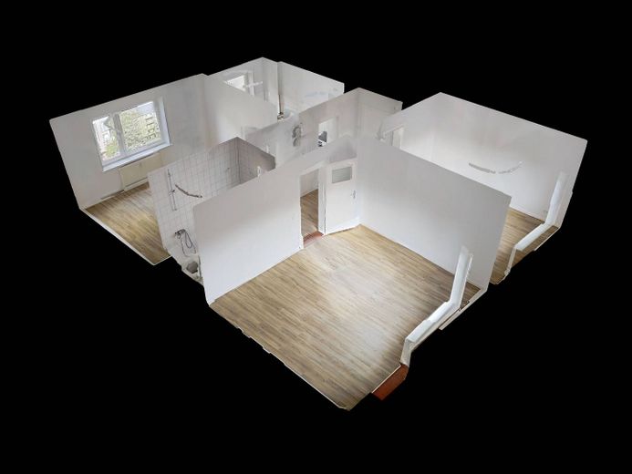 Einziehen und für den Herbst einkuscheln - mit einem KALTMIETERLASS: 3-Zimmer-Wohnung mit BALKON in fußläufiger Nähe zum Kanal – 3D-Ansicht Grundriss