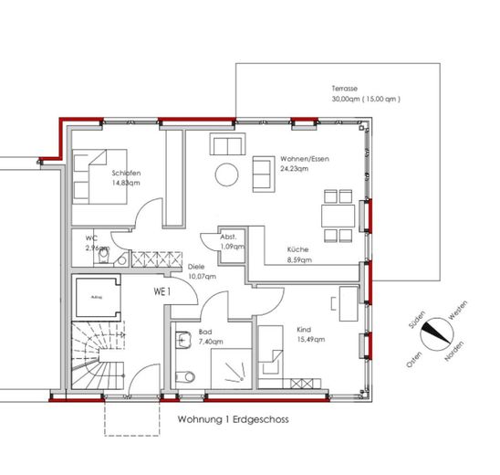 Barrierefreie Terrassenwohnung in AEZ Nähe – Foto 16