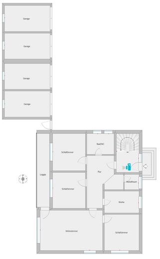 Investimento con prospettiva – 4-MFH con suddivisione WEG e 4 libri fondiari in 32278 Kirchlengern – Erdgeschoss