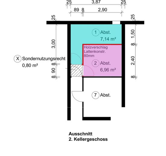 Grundriss Keller 1 + 2