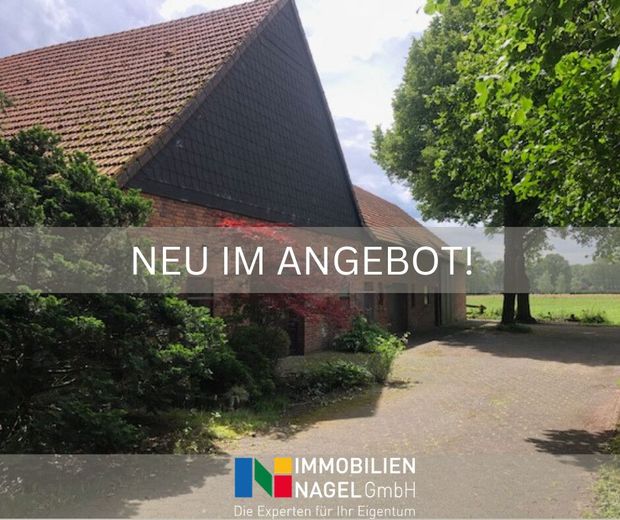 Großzügiger Resthof mit zwei Wohneinheiten, umfangreichen Nutzflächen und vielfältigem Entwicklungspotenzial – Titelbild