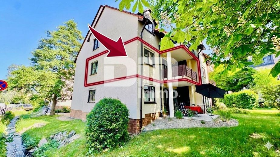شقة أنيقة من 3 غرف تشمل شرفة + موقف سيارات تحت الأرض في موقع متميز بالقرب من Rammelsberg – Sitenansicht / Bachlauf / Gartenbereich
