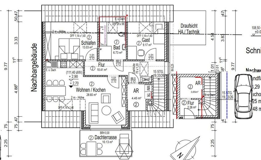 KFW40 Neubau-Dachgeschosswohnung in schöner Lage von Billerbeck (Erstbezug) – Foto 3
