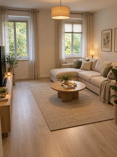 Przestronne, gruntownie wyremontowane mieszkanie 5-pokojowe z balkonem i ogrodem – Wohnzimmer