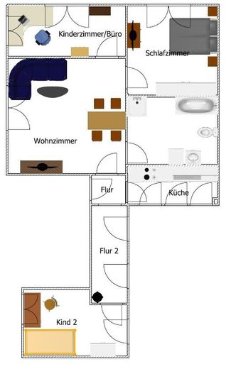 Ab 10/26 - 4-Zimmer-Etagenwohnung - San. 2021 - Bad mit Wanne und Dusche – Bild 2
