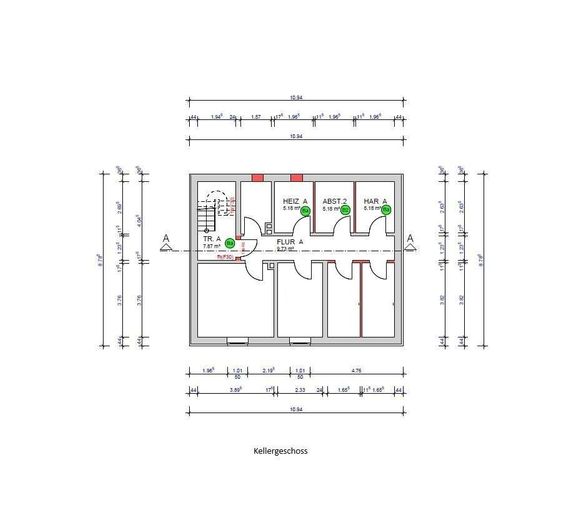 Modernes Wohnen in Nottuln/Appelhülsen - Neubau-/ Sanierungsprojekt - Erdgeschoss - Nr.2 – Haus 17 Kellergeschoss