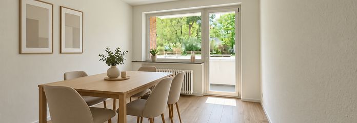 Einziehen und sich wohlfühlen in 3-Zimmer Wohnung – Möbel KI generiert