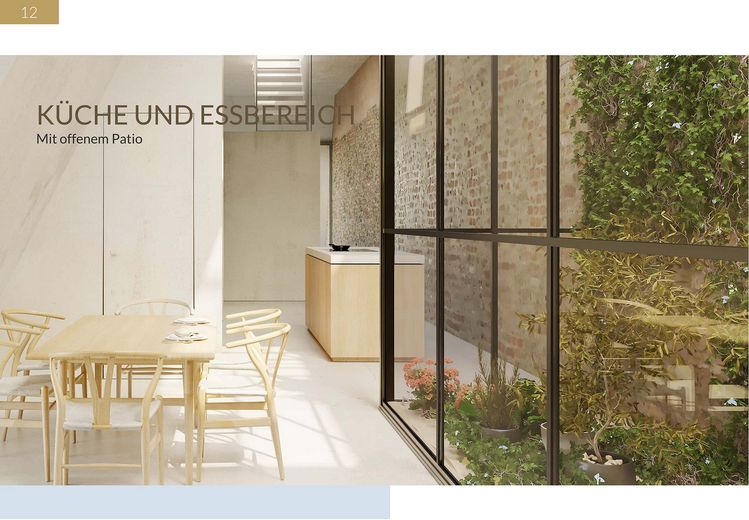 Exclusiver Dachrohling mit Baugenehmigung – Musteransicht Küche Patio 