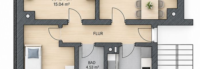 Appartamento di 3 locali completamente ristrutturato con ampio balcone e splendida vista a Thum – Grundriss